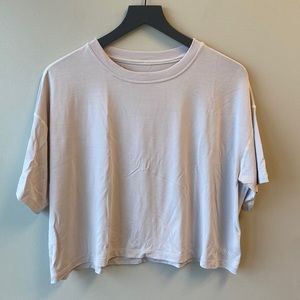 Lululemon short sleeve t-shirt ease of it all light pink size 4 cropped